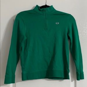 Vineyard Vines 1/4 zip boys pullover green